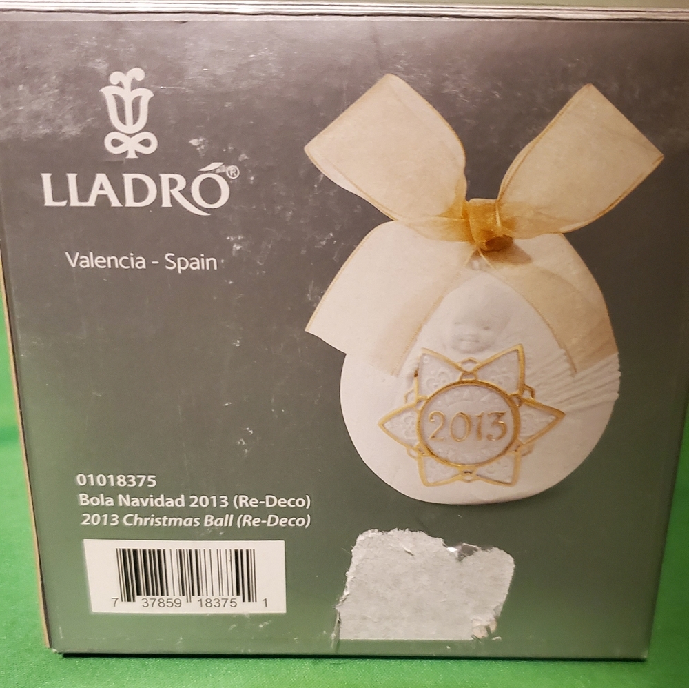 LLADRO 2013 CHRISTMAS BELL PORCELAIN ORNAMENT NEW